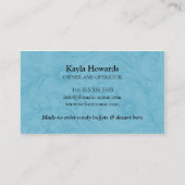 Elegantes Süßigkeits-und Nachtisch-Buffet Visitenkarte (Rückseite)