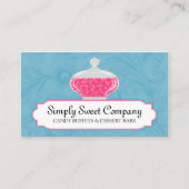 Elegantes Süßigkeits-und Nachtisch-Buffet Visitenkarte (Vorderseite)