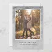 Elegantes Swan-Foto Save the Date Einladung (Vorderseite)