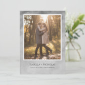 Elegantes Swan-Foto Save the Date Einladung (Stehend Vorderseite)