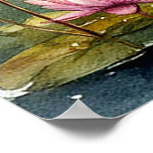 Elegantes Swan Gliding im ruhigen Teich Poster (Ecke)