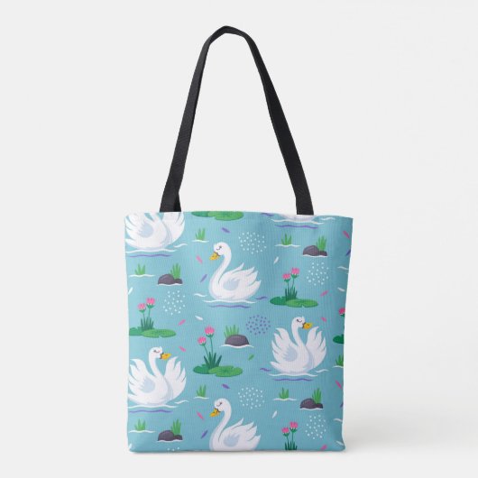 Elegantes Swan-Muster Tasche (Rückseite)