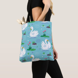 Elegantes Swan-Muster Tasche