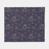 Elegantes Swan- und Leaf-Muster Fleecedecke (Vorderseite (Horizontal))