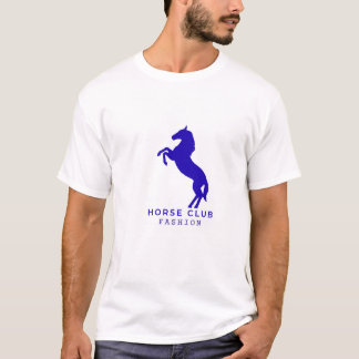 Elegantes T-Shirt mit aufbäumendem Pferdelogo