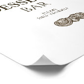 Elegantes Tafelschild mit Bar aus Stein Poster (Ecke)