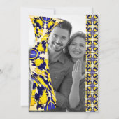 Elegantes Talkavera Foto Mexikanische Hochzeit Einladung (Rückseite)