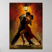 ✨Elegantes Tango-Paar romantisches Art Design Poster (Vorne)