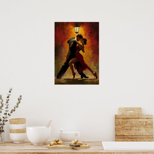 ✨Elegantes Tango-Paar romantisches Art Design Poster (Küche)