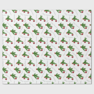 Elegantes Tannenbaumzweig-Weihnachtsmuster Geschenkpapier