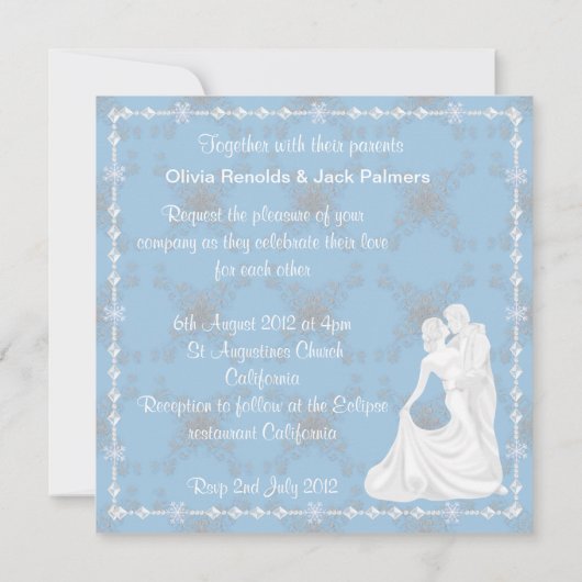 Elegantes Tanzen Einladung (Rückseite)