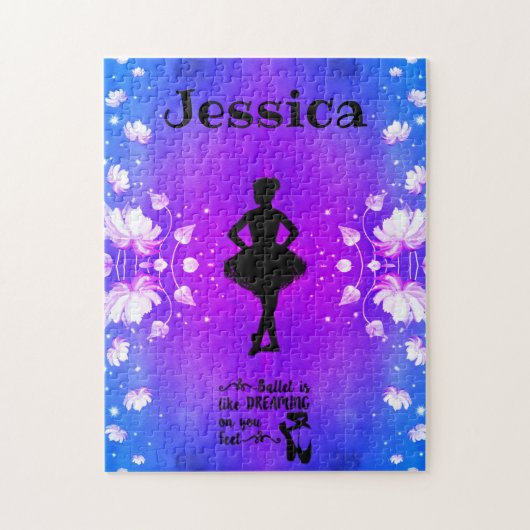 Elegantes Tanzpuzzle mit dem Namen des Tänzers Puzzle (Vertikal)