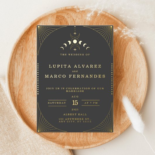 Elegantes Tarot Folieneinladung