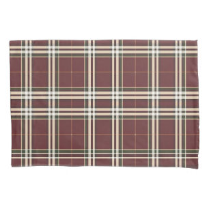 Elegantes Tartan-inspiriertes Kissenbezug