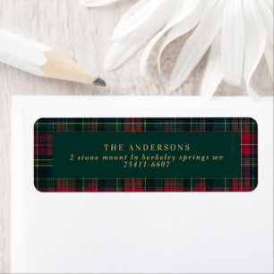 Elegantes Tartan-Karo-Familien-Weihnachten