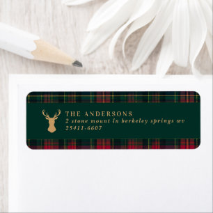 Elegantes Tartan-Karo-Familien-Weihnachten
