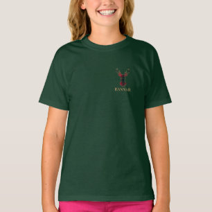 Elegantes Tartan-Karo Frohe Weihnachten Familienna T-Shirt