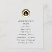 Elegantes Tastenzeichen für Briefmarke Flyer (Hinten)