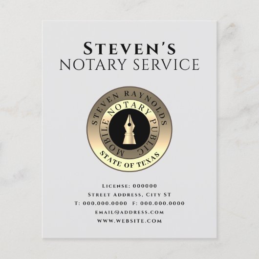 Elegantes Tastenzeichen für Briefmarke Flyer (Vorne)