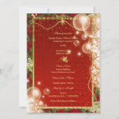 Elegantes TaubenfriedensWirbels-WeihnachtsParty Einladung (Rückseite)