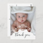 Elegantes Taufhaus Foto Vielen Dank Postkarte (Vorne/Hinten)