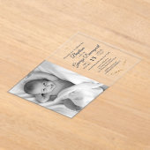 Elegantes Taufhaus Religiöses Foto Acryleinladungen (Ablage )