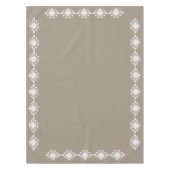 Elegantes Taupe-Blumenmuster  Tischdecke (Vorderseite)