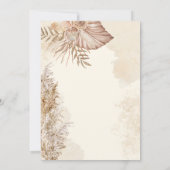 Elegantes taupe Boho Neutrales minimales Brautpart Einladung (Rückseite)