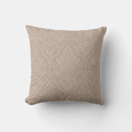 Elegantes Taupe Damask Design 2 Schubkissen Kissen