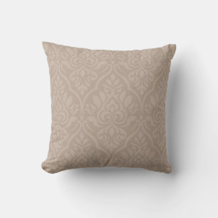 Elegantes Taupe Damask Design 2 Schubkissen Kissen