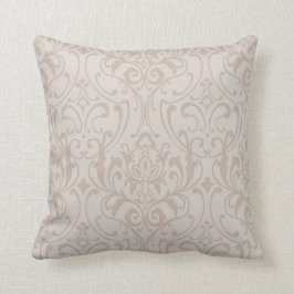 Elegantes Taupe Damask Design 3 Schubkissen Kissen