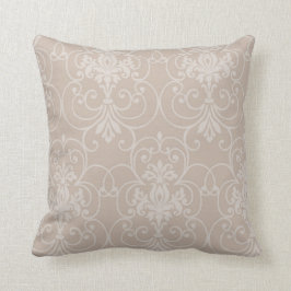 Elegantes Taupe-Damaskus-Design 8 Kissen