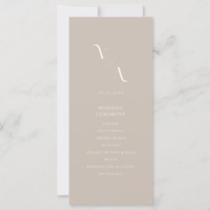 Elegantes Taupe Modernes Minimalistisches Hochzeit