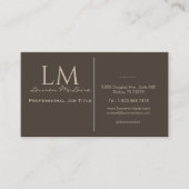 Elegantes Taupe QR Code Visitenkarte (Vorderseite)