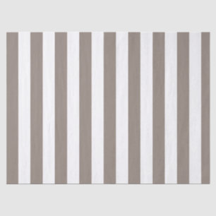 Elegantes Taupe und weißes Streifenmuster Seidenpapier