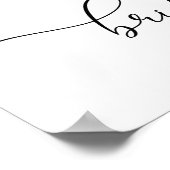 Elegantes Tea Party Brautparty Begrüßung Poster (Ecke)