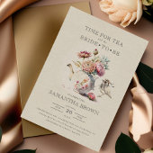 Elegantes Tea Party Brautparty Einladung