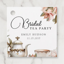 Elegantes Tea Party Brautparty Geschenkanhänger