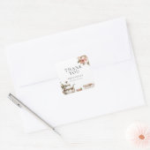 Elegantes Tea Party Brautparty Quadratischer Aufkleber (Umschlag)