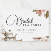 Elegantes Tea Party Brautparty Schaumweinetikett (Einzelnes Label)