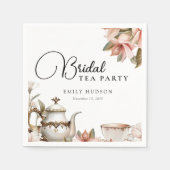 Elegantes Tea Party Brautparty Serviette (Vorderseite)