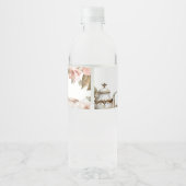 Elegantes Tea Party Brautparty Wasserflaschenetikett (Rückseite)