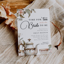 Elegantes Tea Party Bridal Dusche Einladung