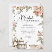 Elegantes Tea Party Bridal Dusche Einladung (Vorderseite)