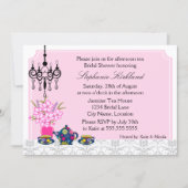 Elegantes Tea Party Einladung (Vorderseite)