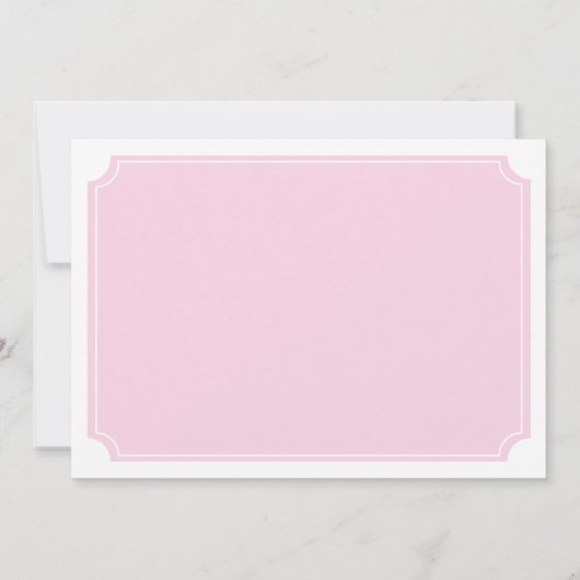 Elegantes Tea Party Einladung (Rückseite)