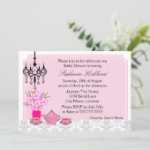 Elegantes Tea Party Einladung (Stehend Vorderseite)