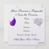 Elegantes Tea-Party - SRF Einladung (Rückseite)