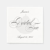 Elegantes Tea Pot Brautparty Personalisiert Napkin Serviette (Vorderseite)