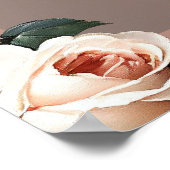 Elegantes Tea Rose Brautparty Poster (Ecke)